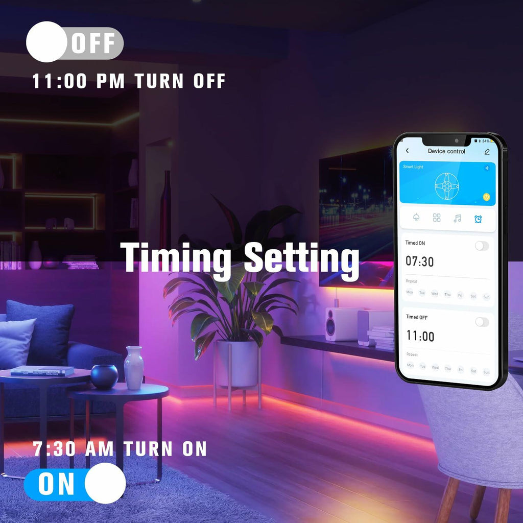 DAYBETTER LED Strip Lights 130ft Lights Strip for Bedroom, Desk, Indoor Room