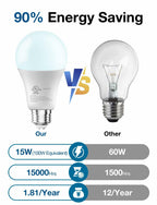 DAYBETTER LED Light Bulbs, A19 5000K Daylight Light Bulbs 100 Watt Equivalent,