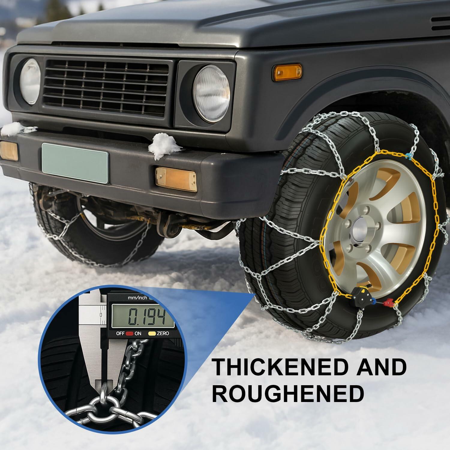 Auto Snow Chains Tire Chains For Cars Suv Pickup Trucks - Tightening 1Min Quick
