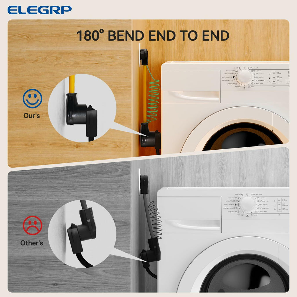 ELEGRP 1.5FT Dryer Adapter Cord NEMA 10-30P to 14-30R, 3 Prong Old House to 4