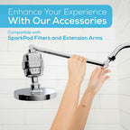 SparkPod Shower Head - High Pressure Rain - Premium Quality Luxury Design - Easy