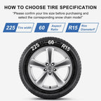 Auto Snow Chains Tire Chains For Cars Suv Pickup Trucks - Tightening 1Min Quick