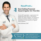 NASALFRESH MD Premium Bundle–Dual Powered Nasal Irrigation System Nasal Rinse
