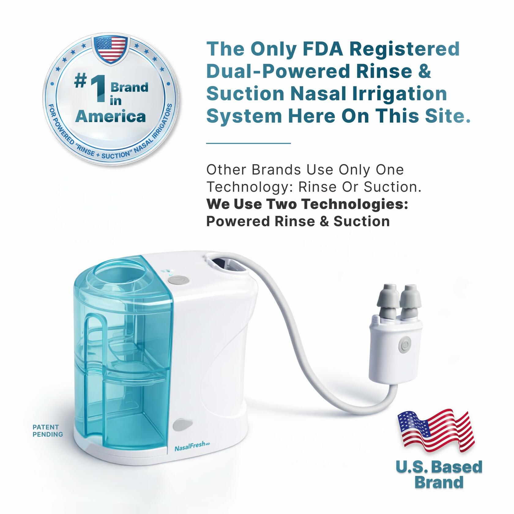 NASALFRESH MD Premium Bundle–Dual Powered Nasal Irrigation System Nasal Rinse