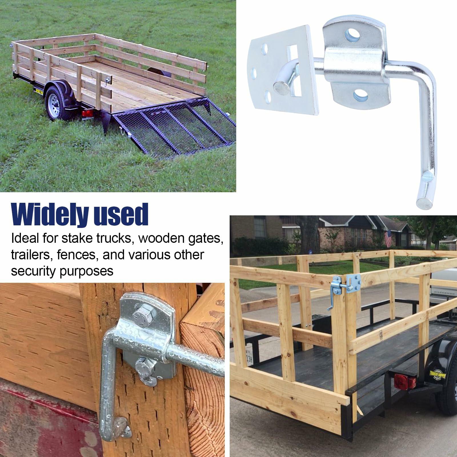 2 PCS Corner Gate Latch Bracket Set, Corner Side Gate, Stake Bed Latches Bracket