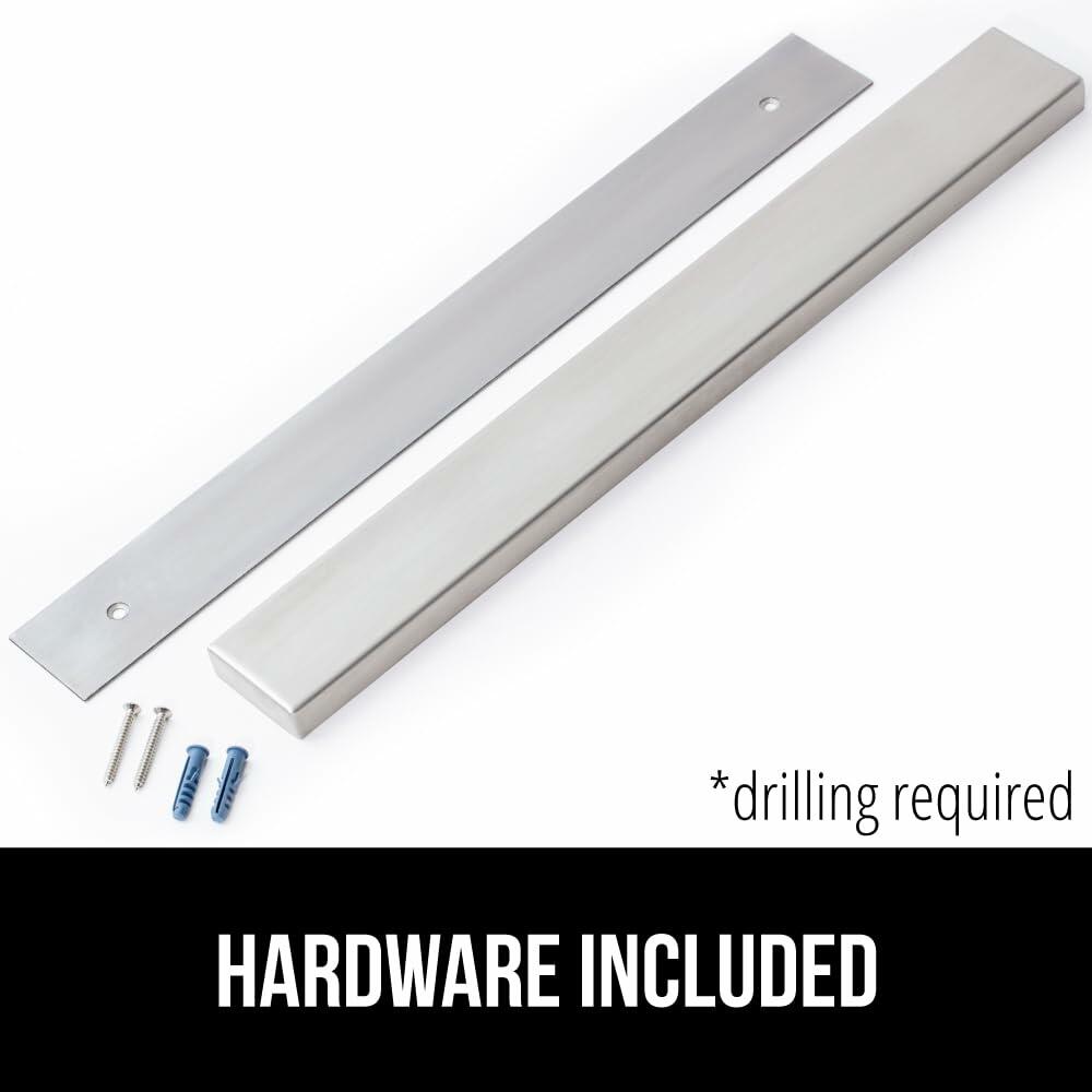 GORILLA GRIP 304 Stainless Steel Magnetic Knife Holder for Wall, 18 in, Magnet