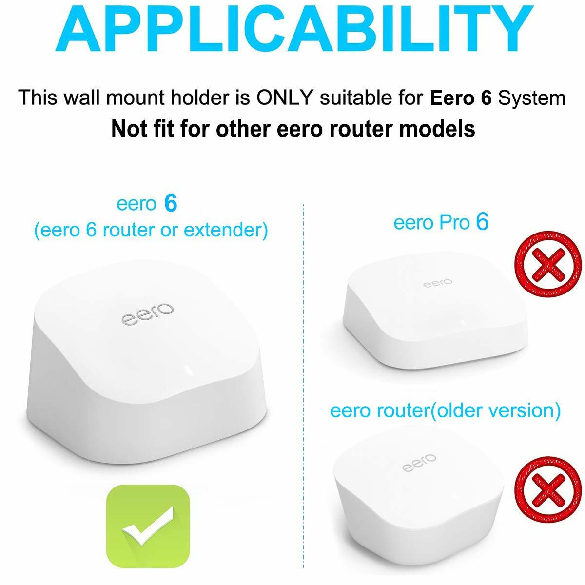 2 Pack Outlet Wall Mount Holder ONLY for eero 6 Dual-Band mesh Wi-Fi 6 System