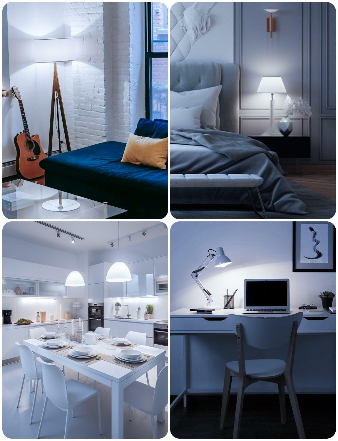 DAYBETTER LED Light Bulbs, A19 5000K Daylight Light Bulbs 100 Watt Equivalent,