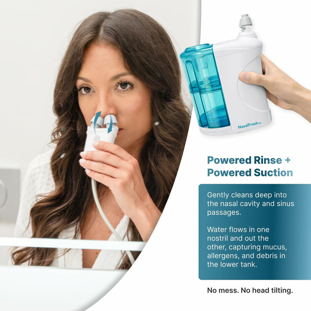 NASALFRESH MD Premium Bundle–Dual Powered Nasal Irrigation System Nasal Rinse