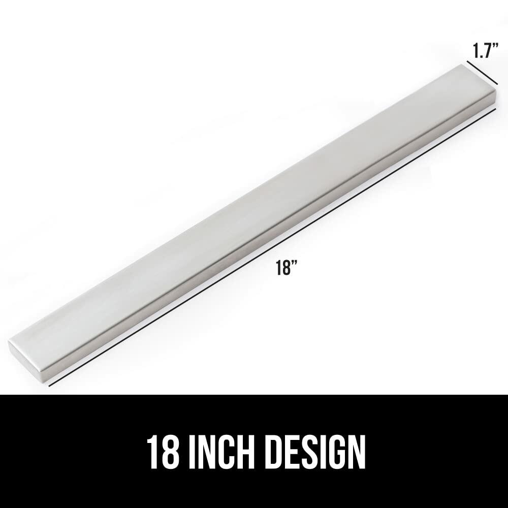 GORILLA GRIP 304 Stainless Steel Magnetic Knife Holder for Wall, 18 in, Magnet