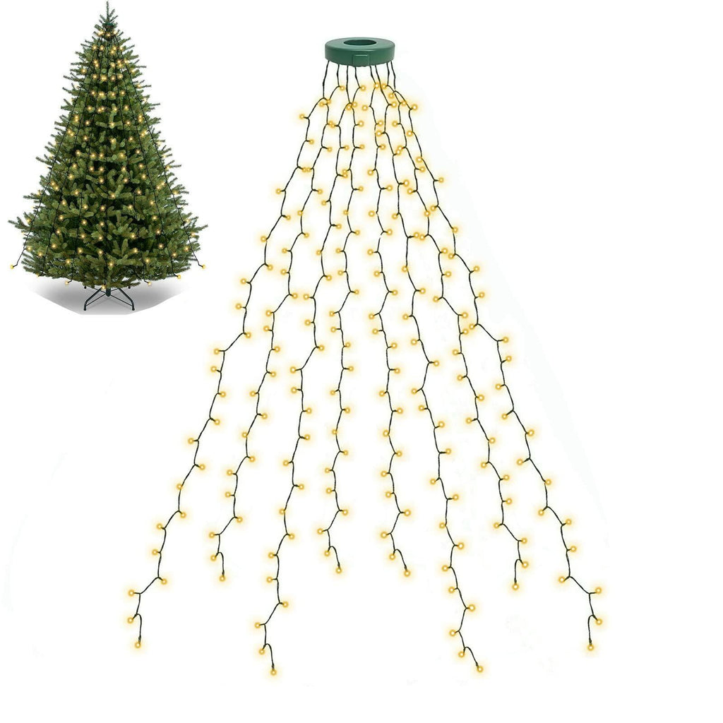 BOLWEO Christmas Tree Lights, 280LED Christmas Lights for Tree 8 Modesfor
