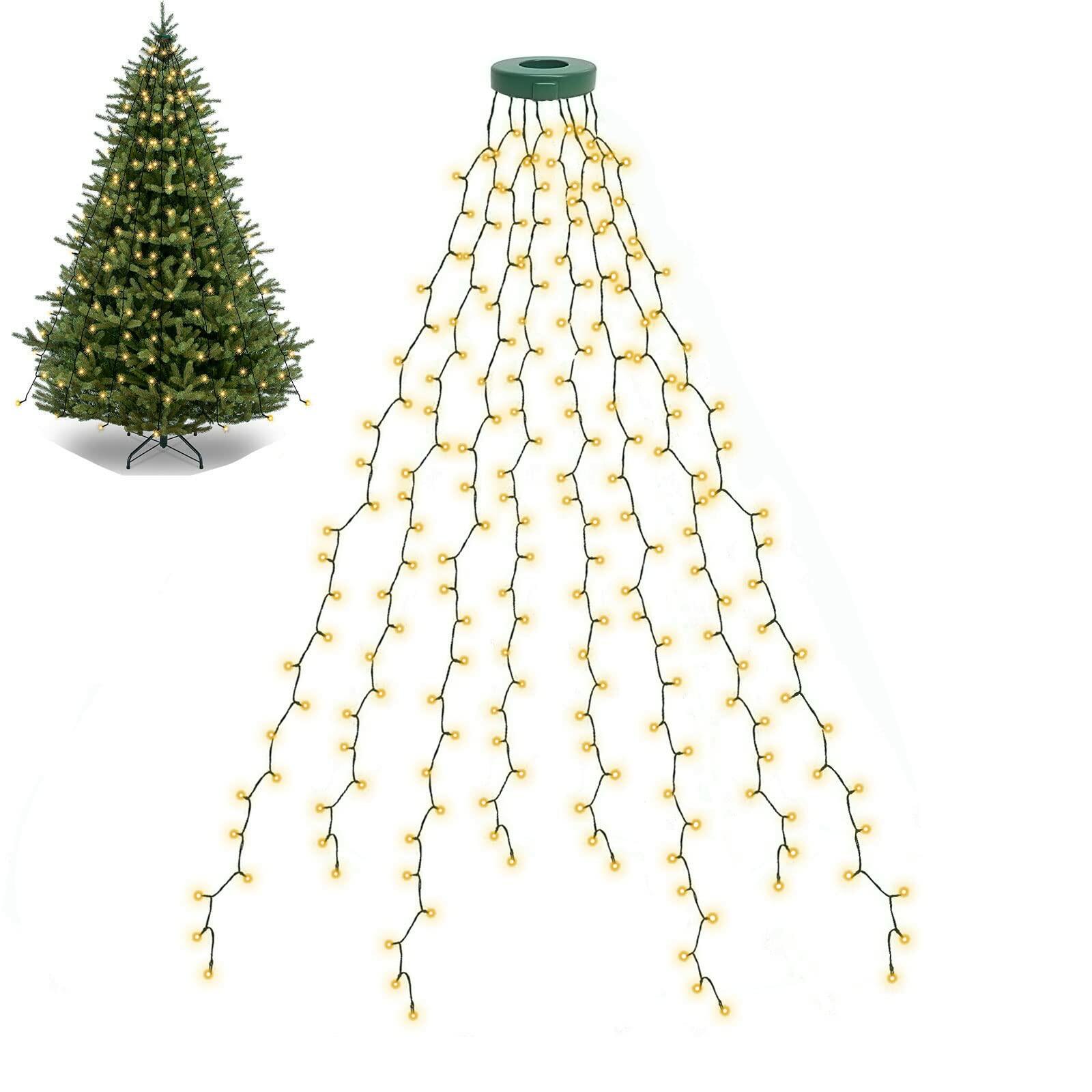 BOLWEO Christmas Tree Lights, 280LED Christmas Lights for Tree 8 Modesfor