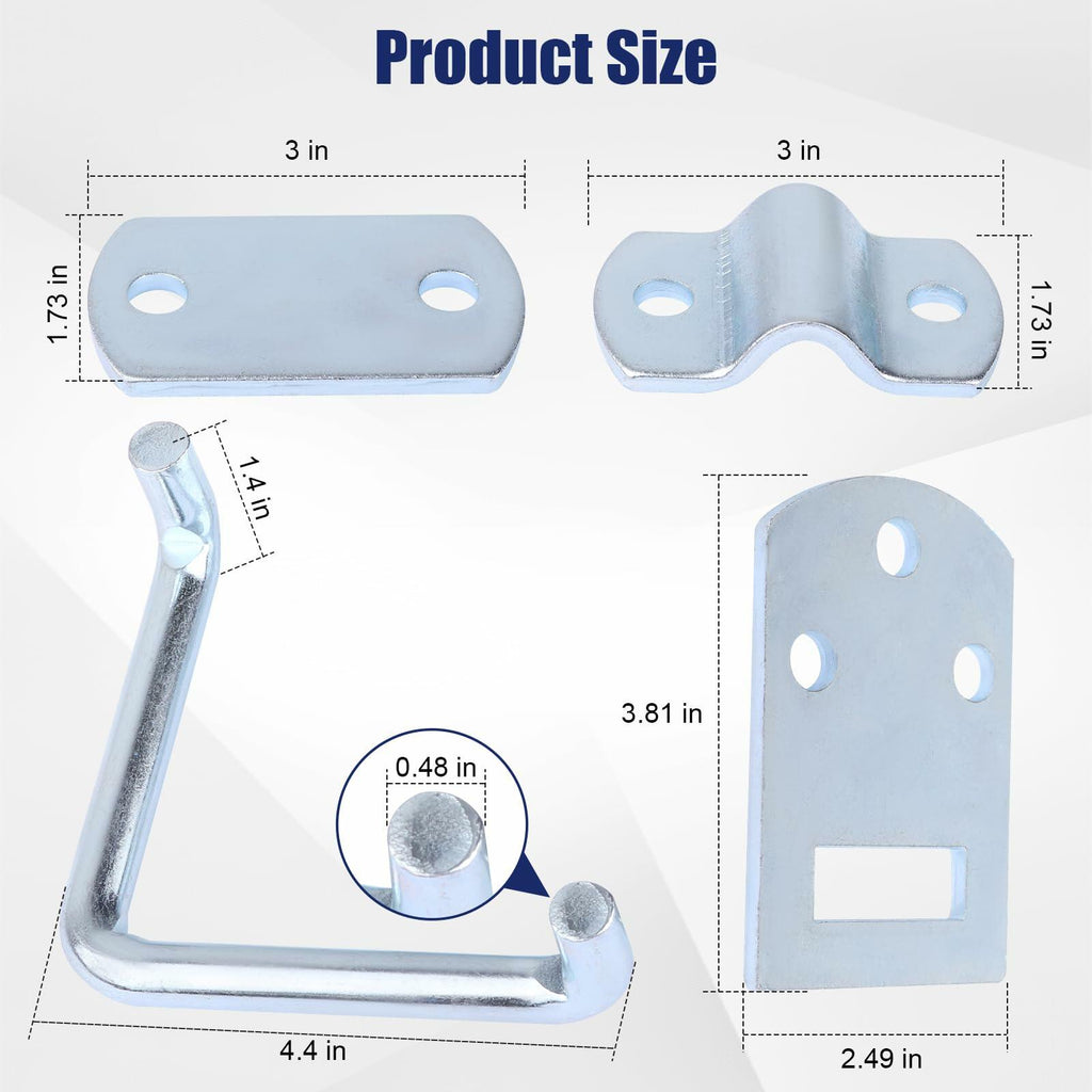 2 PCS Corner Gate Latch Bracket Set, Corner Side Gate, Stake Bed Latches Bracket