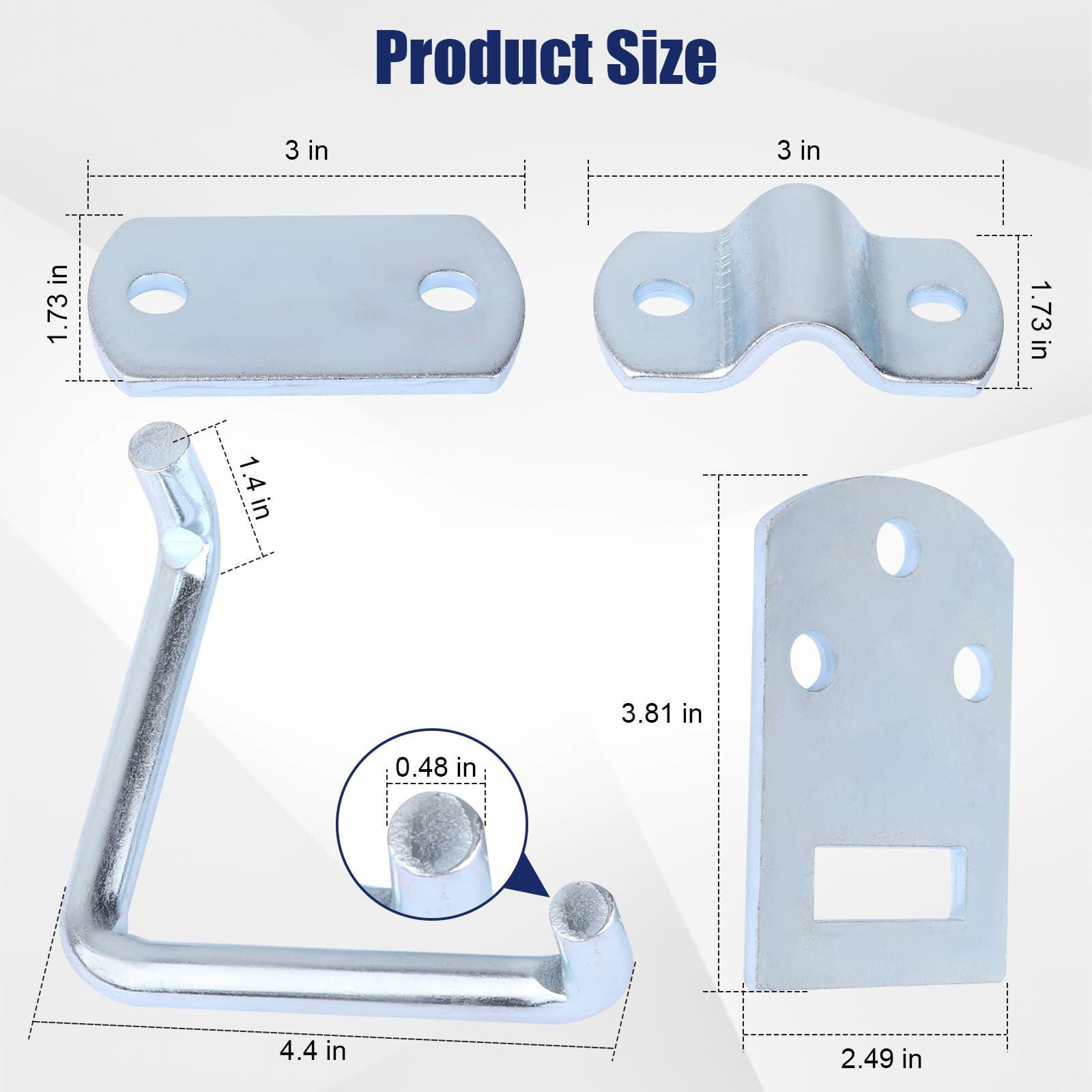2 PCS Corner Gate Latch Bracket Set, Corner Side Gate, Stake Bed Latches Bracket