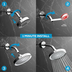 SparkPod Shower Head - High Pressure Rain - Premium Quality Luxury Design - Easy