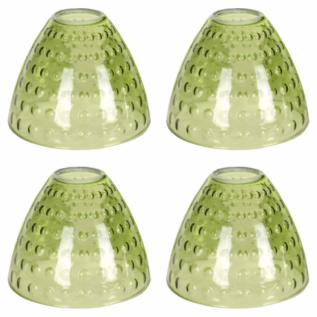 4 PACK COMPIXIU Green Glass Shades Replacement for Light Fixtures, 5.4"W x