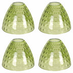 4 PACK COMPIXIU Green Glass Shades Replacement for Light Fixtures, 5.4"W x