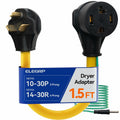 ELEGRP 1.5FT Dryer Adapter Cord NEMA 10-30P to 14-30R, 3 Prong Old House to 4
