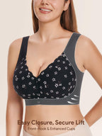 Seamless Daisy Bra for Women Front Closure Jelly Bras Soft,Post Surgery