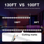 DAYBETTER LED Strip Lights 130ft Lights Strip for Bedroom, Desk, Indoor Room