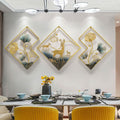 tarkay Metal Wall Art Dining Room Wall Art Decor 3 Piece Large Modern Wall