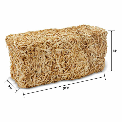 FloraCraft Decorative Straw Bale 8 Inch x 8 Inch x 20 Inch Natural