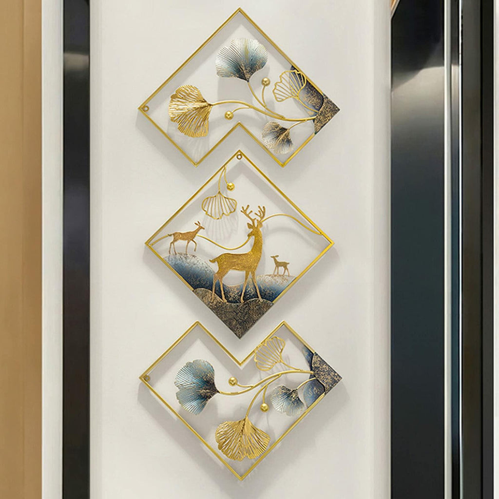tarkay Metal Wall Art Dining Room Wall Art Decor 3 Piece Large Modern Wall