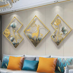 tarkay Metal Wall Art Dining Room Wall Art Decor 3 Piece Large Modern Wall