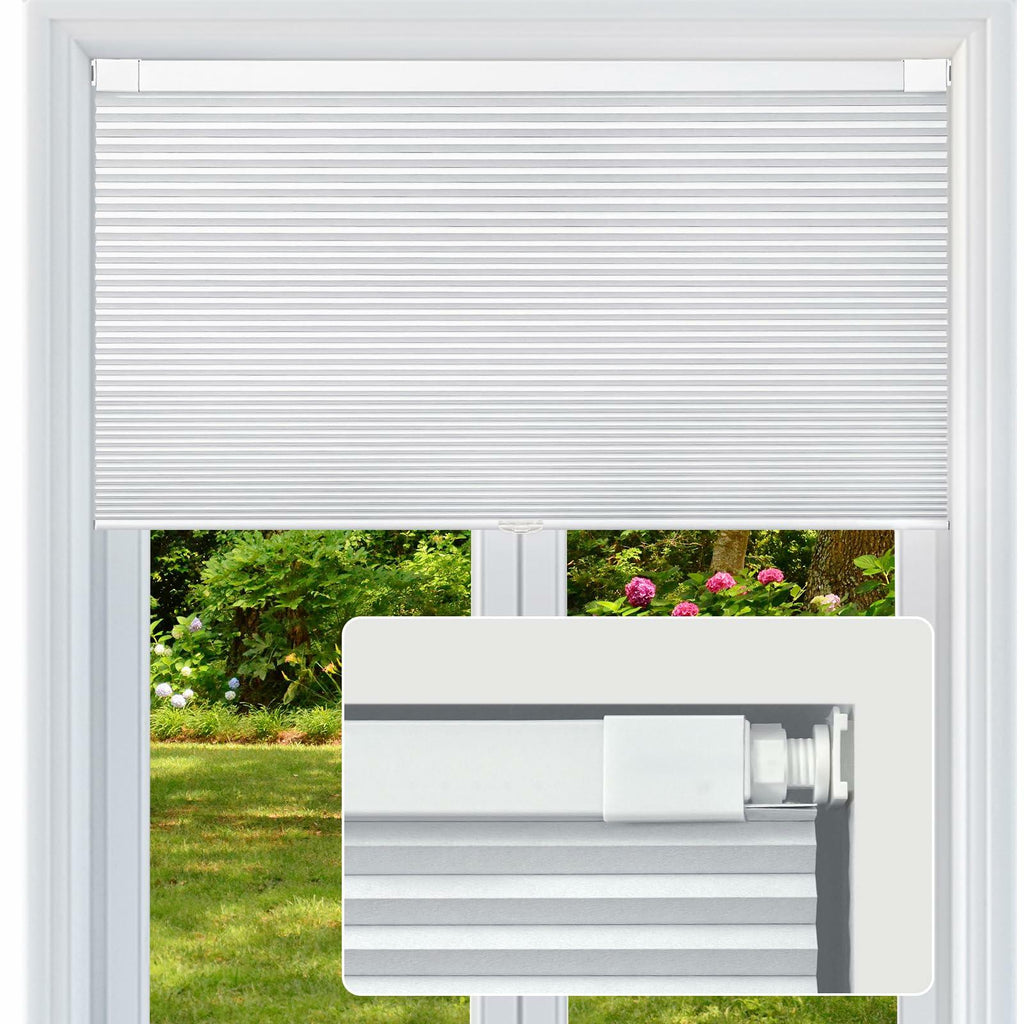 FabuBlinds 20" W x 48" H Cordless Cellular Shades, No Drill No Tools Honeycomb