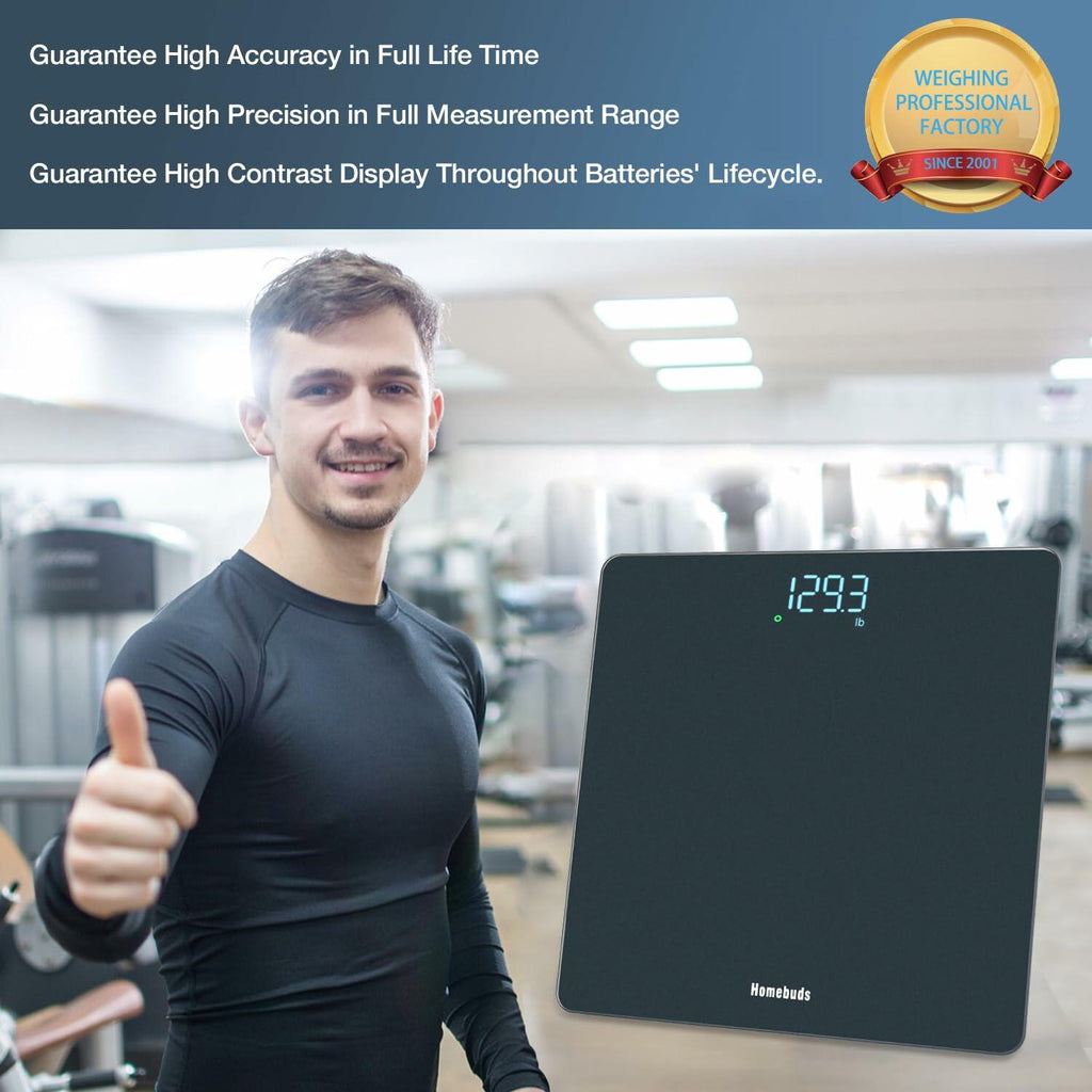 Homebuds Bathroom Scale for Body Weight, High Precision 0.1lb by Professional