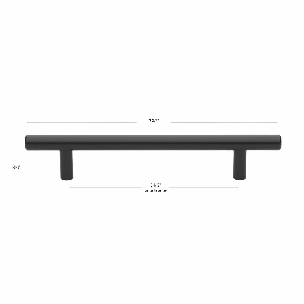 10 Count GlideRite 5-1/16 Inch 128mm Center to Center Solid Cabinet Bar Pull