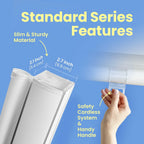 FOIRESOFT Standard Cordless Custom Zebra Roller Shades and Blinds [Basic, White,