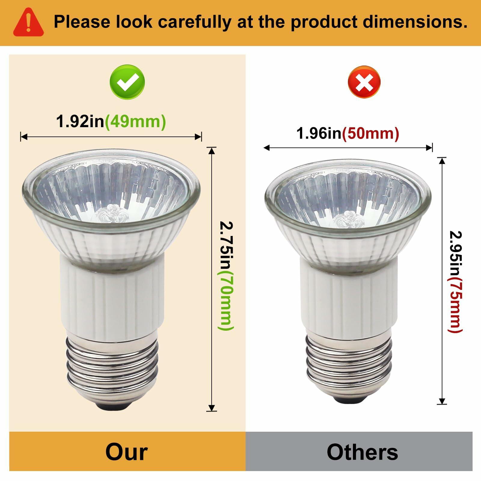 Pack of 2 CCTP Range Hood Appliance Bulbs E27 Lighting Z0B0011 50W Bulbs for