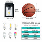 2 Pack Mayful Flush Mount Ceiling Light Fixture with Clear Glass Shade,