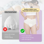 10 Count Organic Cotton Disposable Period Underwear for Women, Size L/XL