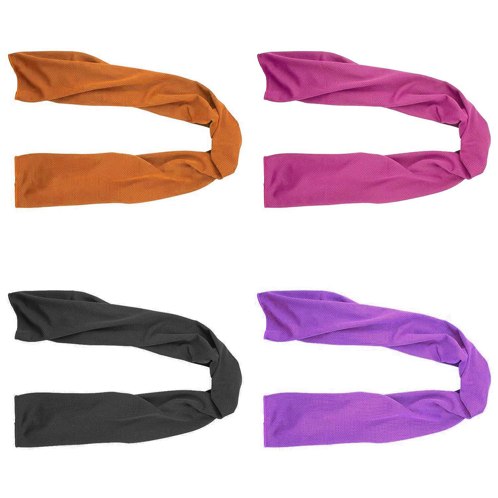 SMALLElectric 4 Packs Microfiber Cooling Towel (40"x 12"), Ice & Chilly Stay