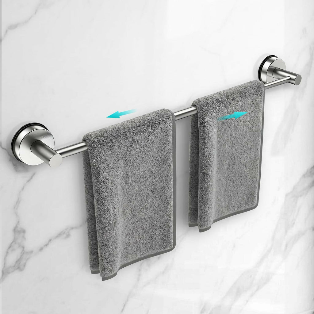 Adjustable Suction Cup Towel Bar for Bathroom Wall,14.6Inch~24 Inch Towel Racks