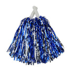 Hooshing 24PCS Pom Poms Cheerleading Blue and Silver Metallic Cheer Pom Poms