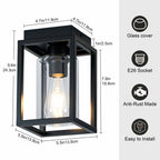 2 Pack Mayful Flush Mount Ceiling Light Fixture with Clear Glass Shade,