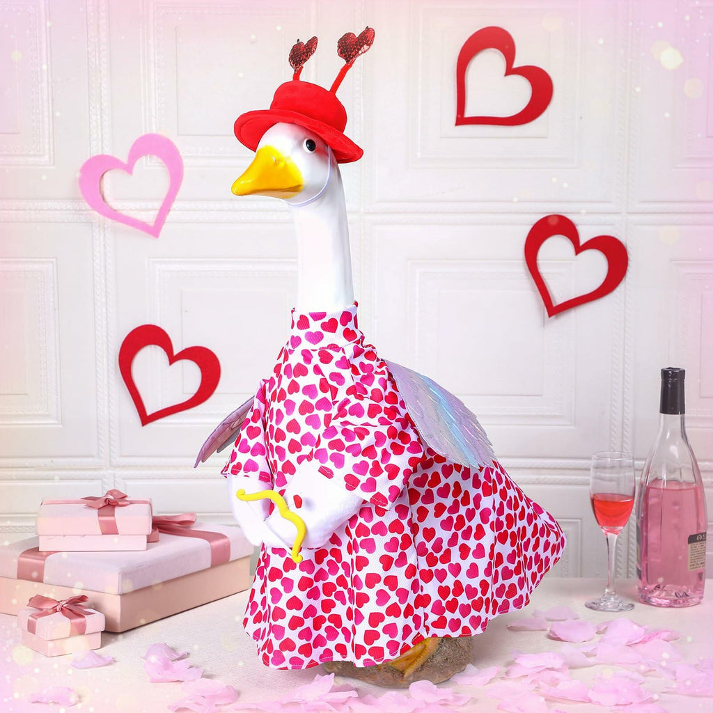 Cutecrop Valentine Porch Goose Outfits for 23" High Cement or Plastic Patriotic