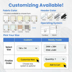 FOIRESOFT Standard Cordless Custom Zebra Roller Shades and Blinds [Basic, White,