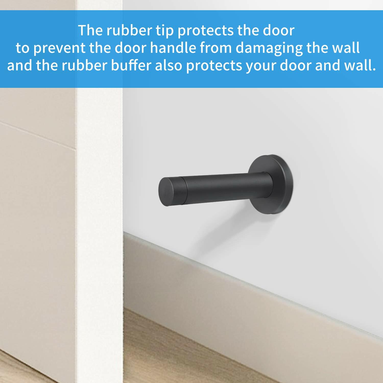 DOKU 10Pcs Door Stop, 3.5 Inch Heavy Duty 304 Stainless Steel Door Stopper with