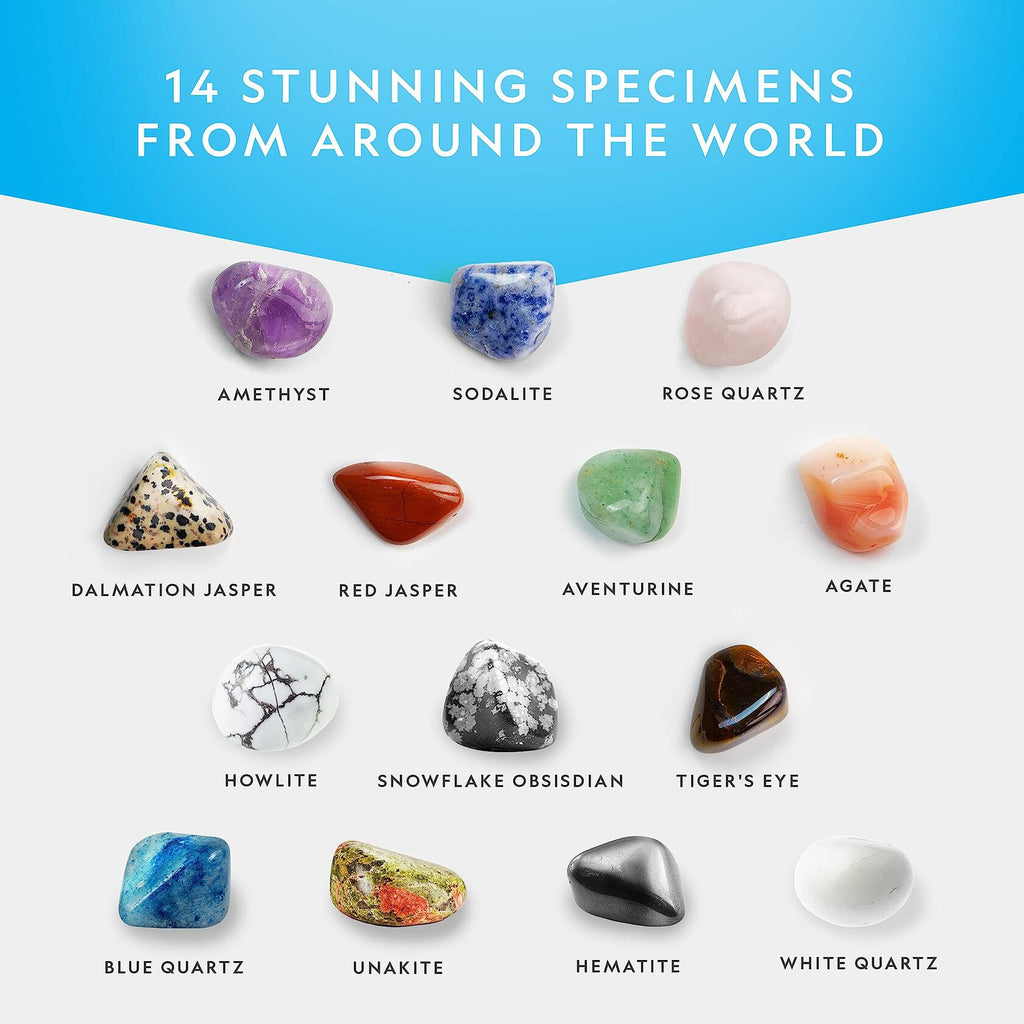 National Geographic Premium Polished Stones - 2 Pounds of 3/4-Inch Tumbled