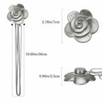 Lewondr Curtain Tie Magnetic, Vintage Resin Flower Curtain Holdback with Rope