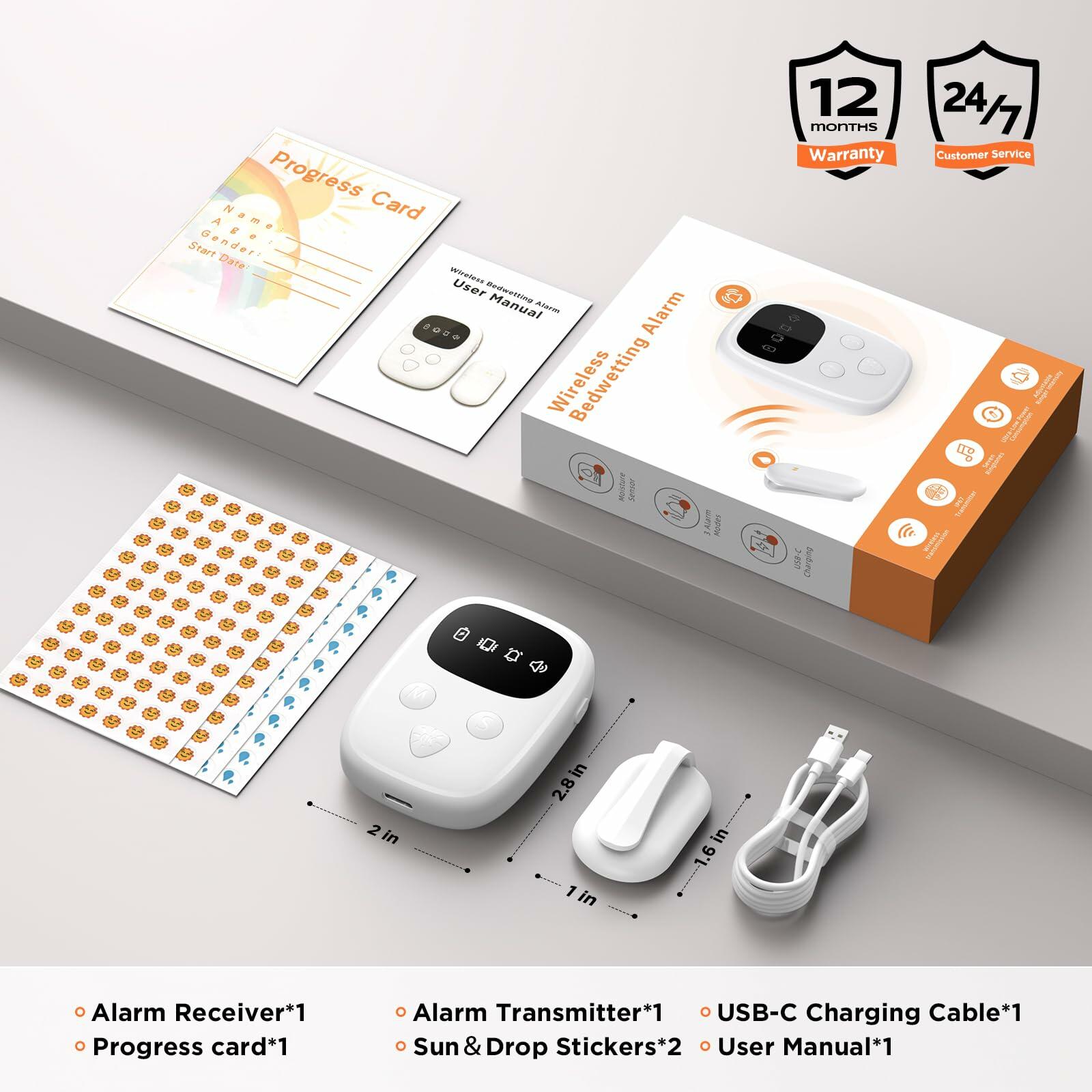 2026 New Wireless Bedwetting Alarm, Bed Wetting Alarm for Boys and Girls,