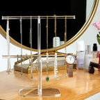 lengnoyp Premium Jewelry Stand , Solid Clear 2-Tier Acrylic Jewelry Organizer