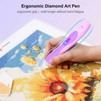 Electric Diamond Art Pens with Light, Quiet Suction Diamond Painting Pen,