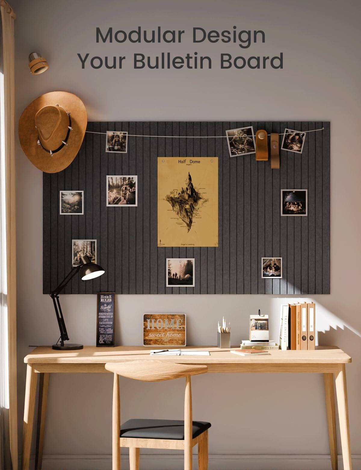 Fluxynara Large Felt Bulletin Board 48" x 36" Cork Board Alternative-12 Pack
