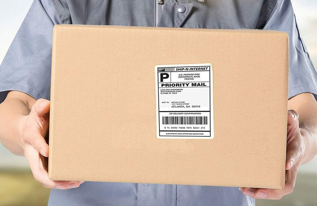 Pack of 500 SJPACK 4x6 Thermal Labels, Shipping Labels with Perforated Line,