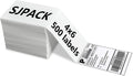 Pack of 500 SJPACK 4x6 Thermal Labels, Shipping Labels with Perforated Line,